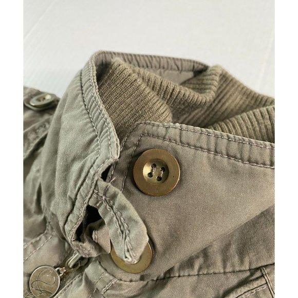 Ashley by 26 International Army Green Puffy Military Utility Jacket Size S - Picture 8 of 12